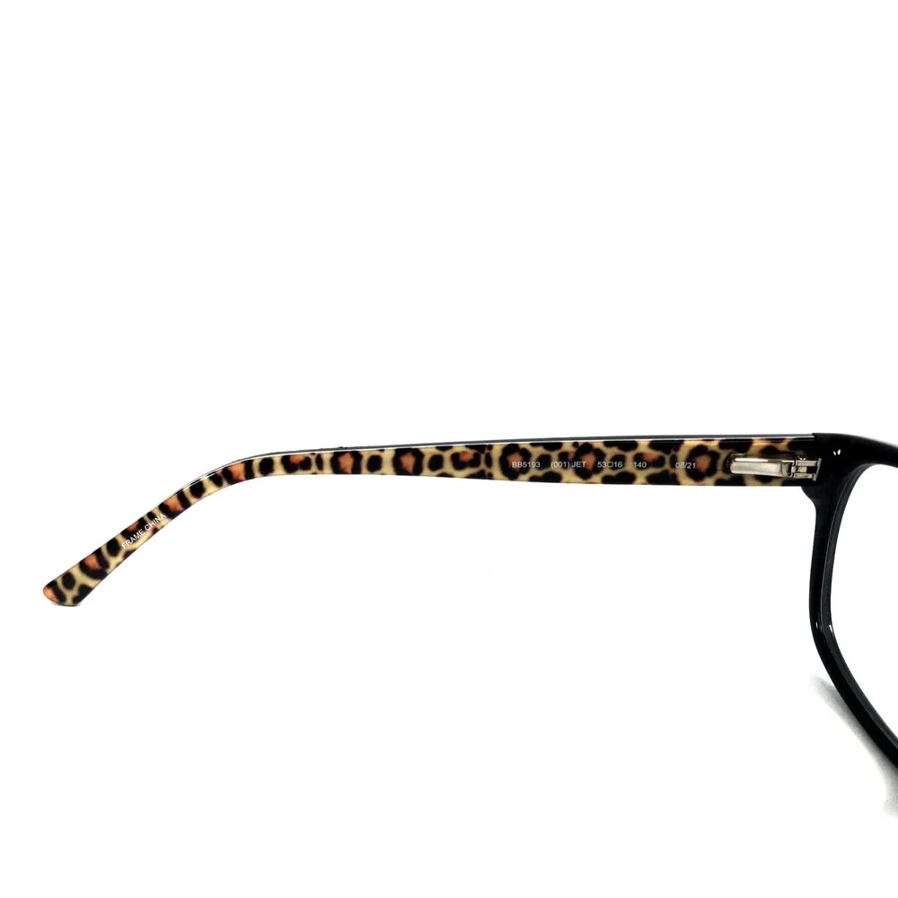 Bebe Eyeglasses Frames BB5193 001 JET Black Brown Leopard Print 53-16-140
